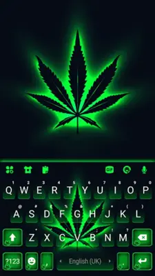 Neon Cannabis Keyboard Backgro android App screenshot 0