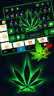 Neon Cannabis Keyboard Backgro android App screenshot 2