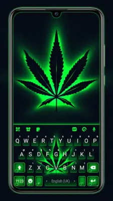 Neon Cannabis Keyboard Backgro android App screenshot 4